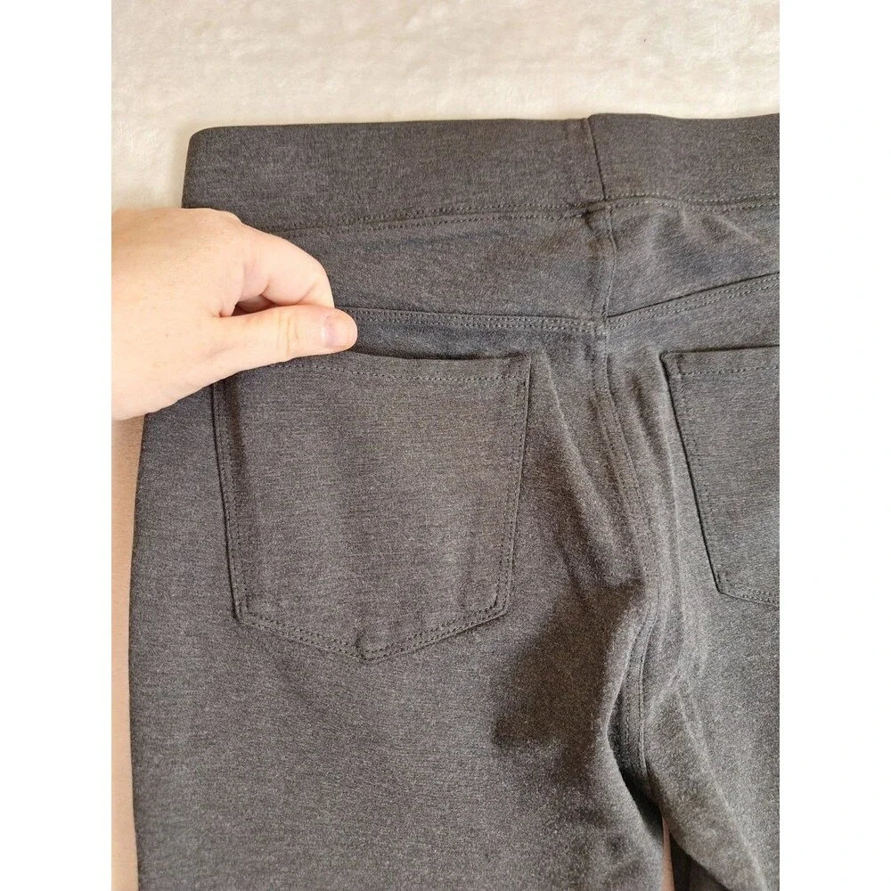 Seven7 Pull On Legging Womens Medium Dark Gray Stretch Activewear Pockets 30x27